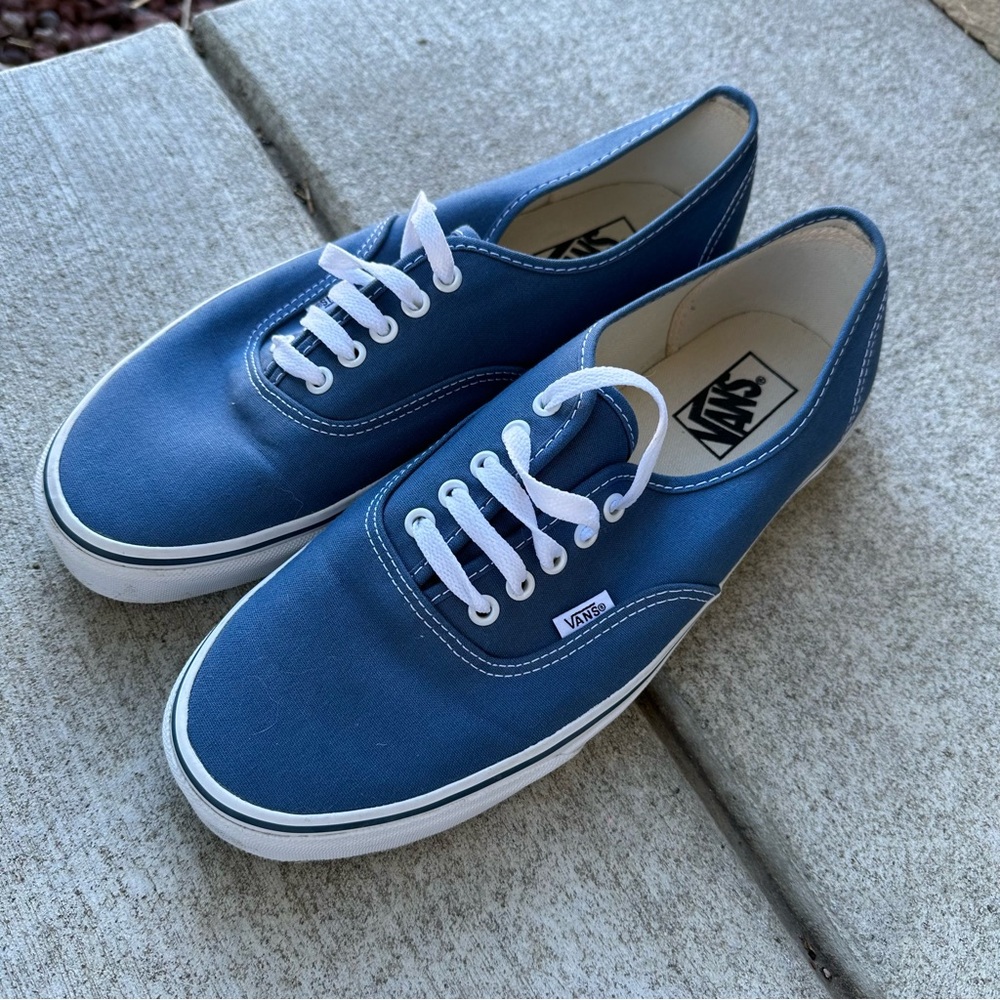 Vans Blue and White Men's Shoes